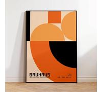 RDRDtbtr Bauhaus Astratto Arancione Geometria Modello Parete Arte Tela Quadri Moderni Poster Stampe Quadro Soggiorno Stanza Galleria Casa Decorazioni 50x70cm Senza cornice