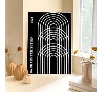 RDRDtbtr nero bianco modernista parete arte classico vintage poster stampe archi linee qualità poster stampe Quadro per stanza corridoio casa Decorazioni 60x80cm senza cornice