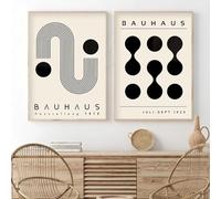 RDRDtbtr Scandinavo minimalista da parete arte bohémien Bauhaus poster stampa astratto tela Quadri Quadro camera da letto soggiorno camera casa Decorazioni 50x70 cm x 2 senza cornice