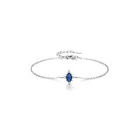 RDSGYZ Bracciale in platino 950 da donna, 21-23 cm di estensione | Bracciale con ciondolo con zaffiro e diamante, braccialetti per donne e fidanzate