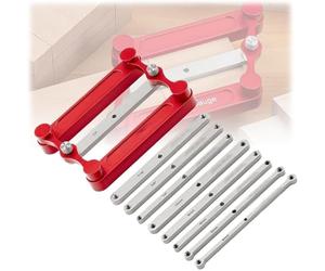 RDSXVFDA Center Gauge Stainless Steel Woodworking Tool with Interchangeable Marking Bars - Precision Mortise & Tenon Centering Jig for Cabinet Making, Imperial & Metric Sizes Included (8-Piece Set)