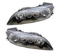Rdtnvc 2 Pezzi Una Coppia Fari Anteriori Per Mazda 6 Per Mazda6 2003-2006 2007 2008 2009 2010 2011 2012 2013 2014 2015 Gruppo Ottico Anteriore Paraurti Principale Fari Faro(2pcs gold black)