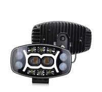 Rdtnvc 9 Pollici 12V 24V Per Benz LED Luci Di Guida Faretto Camion Fuoristrada Faro Ausiliario Quadrato Auto Flash Bianco Giallo 100W 22000LM Principale Fari Faro(2PCS B)