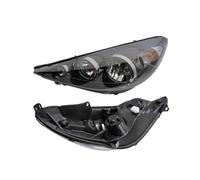 Rdtnvc Coppia Di Fari Anteriori Per Peugeot 207 2009 2010 2011 2012 2013 9680131780 Nero Bianco Principale Fari Faro(Nero)