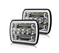Rdtnvc Fari Anteriori A LED 7x6 5x7 Per Jeep Per Wrangler YJ Per Cherokee XJ MJH6054 Sigillati Con Abbaglianti E Anabbaglianti Indicatori Direzione Ambra Principale Fari Faro(2 PCS 1003Z)