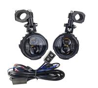 Rdtnvc Faro Coppia Di Fari Fendinebbia Per Moto Da 100 W A LED Luce Di Guida Ausiliaria Faretti Anteriori A Doppio Colore Lampeggianti Fendinebbia Per Moto Fari Anteriori