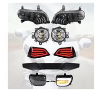 Rdtnvc Faro Per GL1800 Per Goldwing 1800 Fari Anteriori A LED Parafango Fanale Posteriore Borsa Laterale Luci Posteriori Decorative Specchietti Laterali Luce Fari Anteriori(A)