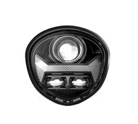 Rdtnvc Faro Per Motori 2010-2017 V Per Star 1300 Per XVS 1300 Con E-MARK E24 Faro Anteriore Per Moto Proiettore Faro A LED Abbagliante Anabbagliante DRL Fari Anteriori(Nero)
