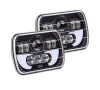 Rdtnvc Per Cargo Per Furgone Per Express 1500 2500 3500 5X7 7x6 Pollici Fari Anteriori A LED Quadrati Con Indicatori Direzione Abbaglianti DRL Luce Principale Fari Faro(006)