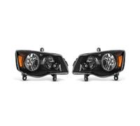Rdtnvc Per Chrysler Per Town & Per Country 2008-2013 2014 2015 2016 Una Coppia Fari Anteriori Compatibili Con Alloggiamento Nero CH2503192 Principale Fari Faro(1PCS Left)