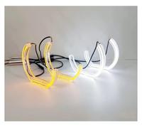 Rdtnvc Per Toyota Per Chaser JZX100 1996-2001 Kit Indicatori Direzione A Luce Diurna A/W Ultra Luminosi Stile DTM LED Angel Eyes Halo Rings Principale Fari Faro(White Amber)