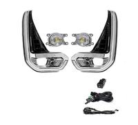 Rdtnvc Per Toyota Per Hilux Per Revo 2020-2021 Fendinebbia A LED DRL Luci Diurne Paraurti Indicatori Direzione Impermeabili Cavi Interruttore Principale Fari Faro(DRL Fog White)