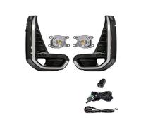 Rdtnvc Per Toyota Per Hilux Per Revo 2020-2021 Fendinebbia A LED DRL Luci Diurne Paraurti Indicatori Direzione Impermeabili Cavi Interruttore Principale Fari Faro(Black DRL Fog Yellow)