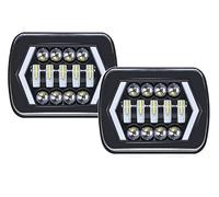 Rdtnvc Per Toyota Per Pickup Per MR2 Per Celica Per Supra H6014 H6052 H6054 Faro Anteriore LED Rettangolare Sigillato 5x7 7x6 Pollici Con DRL Principale Fari Faro(2pc 7X6 Headlight B)