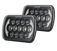 Rdtnvc Per Toyota Per Pickup Per MR2 Per Celica Per Supra H6014 H6052 H6054 Faro Anteriore LED Rettangolare Sigillato 5x7 7x6 Pollici Con DRL Principale Fari Faro(2pc 7X6 Headlight A)