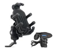 Rdtnvc Supporto Per Cellulare In Lega Di Alluminio Per Motocicletta Per Specchietto Retrovisore Per Navigazione Maniglia Antivibrazione Per Bici Supporto per Telefono GPS Supporto(A2C)