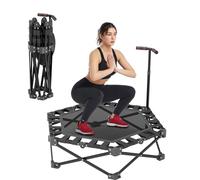 RDTOK Trampoline Fitness, Mini Trampolino Pieghevole da Interni 106 cm con Manubrio Regolabile in 3 Altezze, Struttura a X Ultra Resistente - Portata Massima 275 kg