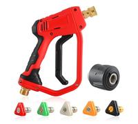 Rdutuok Pistola per idropulitrice ad alta pressione con 5 ugelli per acqua adatta M22 14 mm connettore per tubo e connettore rapido Bosch Nilfisk da 1/4 di pollice per pulitore ad acqua per Karcher K1