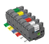 RDWQDGJG Nastro etichetta da 36 mm 5pk da 6pk Nastro per cassette di ricambio compatibile con etichetta TZE261 TZE161 PT-3600 e stampanti a nastro da 36 mm simili(6PK Label Tape)