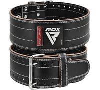 RDX 4” Cintura Palestra Sollevamento Pesi, Vacchetta Pelle 6 mm Spessore, IPL USPA Approvato, Schiena Lumbare Supporto 12 Regolabile Fori Powerlifting Bodybuilding Fitness Gym Allenamento, Uomo Donna