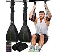 RDX AB Cinghie per Addominali, Maya Hide Pelle Abs Straps, Imbottite Appendere con Moschettone per Allenamenti Della Forza del Corpo, Fitness Sollevamento Gambe Allenamento Braccia Supporto Uomo Donne