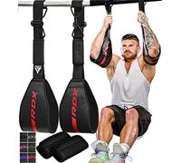 RDX AB Cinghie per Addominali, Maya Hide Pelle Abs Straps, Imbottite Appendere con Moschettone per Allenamenti Della Forza del Corpo, Fitness Sollevamento Gambe Allenamento Braccia Supporto Uomo Donne