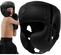 RDX Bambini Caschetto Boxe MMA Kick Boxing Allenamento, Maya Hide Pelle Headgear, KARA Pugilato Protezione Casco per Sparring Muay Thai Arti Marziali Grappling Taekwondo Karate, Ragazzi Ragazze