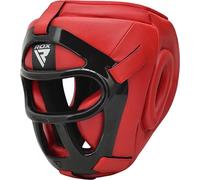 RDX Caschetto Boxe Griglia MMA Allenamento, Maya Hide Pelle Headgear, Professionale Pugilato Protezione Casco per Kick Boxing Sparring Muay Thai Arti Marziali Grappling Taekwondo Karate