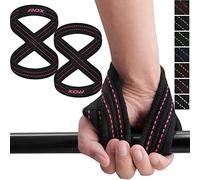 RDX Cinghie per Sollevamento Pesi Figura 8, con Supporto Imbottito per Il Polso, Ideali per Bodybuilding, Allenamento, Polsini in Cotone per Tirare su, stacco da Terra, manubri