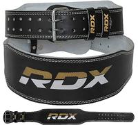 RDX Cintura per Sollevamento Pesi Palestra Fitness, Pelle Bovina, Supporto Lombare Imbottito da 4" e 6", 10 Fori Regolabili, Powerlifting Bodybuilding Deadlifts Squat Esercizio Allenamento
