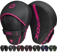 RDX Colpitori Boxe MMA Kickboxing, Maya Hide Pelle KARA Coppia Scudo Sciopero Curvo, Allenamento Muay Thai, Arti Marziali, Gancio Jab Pastiglie Sparring Pao Guanti da Passata Karatè