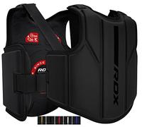 RDX Corpetto Protettivo, Boxe Torace Corpetti Maya Hide Pelle Perfetto per Boxe, MMA Allenamento, Arti Marziali, Sparring Coaching Corpo Guardia, Combattimento Kickboxing Taekwondo Palestra in casa