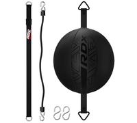 RDX Doppia Palla Veloce estremità Palla di Reflex da 70 cm con Cavo Elastico da 48 Pollici Sacco da Boxe Pelle Maya Hide Palla di con Doppia estremità, Muay Thai MMA Pugilato Sacco Sport Fitness