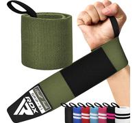 RDX Fasce Polsi Sollevamento Pesi Cinghie Passante Pollice, Approvato da IPL e USPA, Polsini Palestra Supporto Polso Wrist Wraps Polsiera Allenamento, Powerlifting, Bodybuilding, Fitness, Uomo Donna
