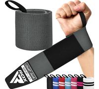 RDX Fasce Polsi Sollevamento Pesi Cinghie Passante Pollice, Approvato da IPL e USPA, Polsini Palestra Supporto Polso Wrist Wraps Polsiera Allenamento, Powerlifting, Bodybuilding, Fitness, Uomo Donna