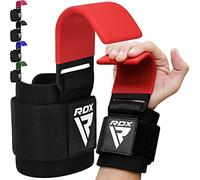 RDX Ganci Sollevamento Pesi, 8mm Neoprene Fasce Polsi Imbottita Supporto, Gomma Rivestito Impugnature Grips, Gym Gancio Cinghie per Fitness Powerlifting Allenamento Palestra Bodybuilding, Uomo Donna