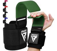 RDX Ganci Sollevamento Pesi, 8mm Neoprene Fasce Polsi Imbottita Supporto, Gomma Rivestito Impugnature Grips, Gym Gancio Cinghie per Fitness Powerlifting Allenamento Palestra Bodybuilding, Uomo Donna