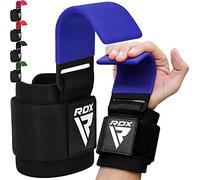 RDX Ganci Sollevamento Pesi, 8mm Neoprene Fasce Polsi Imbottita Supporto, Gomma Rivestito Impugnature Grips, Gym Gancio Cinghie per Fitness Powerlifting Allenamento Palestra Bodybuilding, Uomo Donna