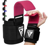 RDX Ganci Sollevamento Pesi, 8mm Neoprene Fasce Polsi Imbottita Supporto, Gomma Rivestito Impugnature Grips, Gym Gancio Cinghie per Fitness Powerlifting Allenamento Palestra Bodybuilding, Uomo Donna