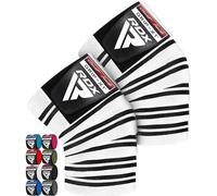 RDX Ginocchio Fascia Powerlifting Ginocchia Supporto, Approvato da IPL USPA, 200CM Lungo Pesistica Fasce Elastica Bendaggio, Knee Wraps Palestra Allenamento Squat Bodybuilding Ginnastica, Uomo Donna