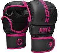 RDX Guanti MMA per Arti Marziali Grappling Allenamento, Maya Hide Cuoio KARA Sparring Guantoni per Kickboxing, Muay Thai, Combattimento in Gabbia, Sacchi Pugilato, Sacco da Boxe