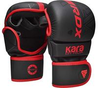 RDX Guanti MMA per Arti Marziali Grappling Allenamento, Maya Hide Cuoio KARA Sparring Guantoni per Kickboxing, Muay Thai, Combattimento in Gabbia, Sacchi Pugilato, Sacco da Boxe