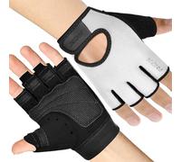 RDX Guanti Sollevamento Pesi Ventilazione Traspirante con Mezze Dita Allenamento in Palestra, Impugnatura Imbottita Antiscivolo, Allenamento Fitness Uomo Donna