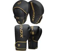 RDX Guantoni da Boxe e Colpitori Boxe Guanti da Passata, Muay Thai Kickboxing Allenamento,MMA Coppia Scudo Sciopero Curvo,Arti Marziali,Pugilato Punzonatura,Pastiglie Sparring Pao Karatè