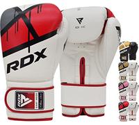 RDX Guantoni da Boxe, Maya Hide Pelle, Ego Muay Thai e Allenamento Guanti da Sacco per Sparring, Combattimento, Sacchi Pugilato, MMA, Punzonatura, Kick Boxing Gloves Uomo Donna, 8 10 12 14 16oz
