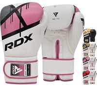 RDX Guantoni da Boxe, Maya Hide Pelle, Ego Muay Thai e Allenamento Guanti da Sacco per Sparring, Combattimento, Sacchi Pugilato, MMA, Punzonatura, Kick Boxing Gloves Uomo Donna, 8 10 12 14 16oz