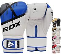 RDX Guantoni da Boxe, Maya Hide Pelle, Ego Muay Thai e Allenamento Guanti da Sacco per Sparring, Combattimento, Sacchi Pugilato, MMA, Punzonatura, Kick Boxing Gloves Uomo Donna, 8 10 12 14 16oz