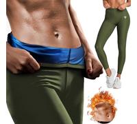 RDX Leggings da Sauna da Donna, Reach Compliant Oeko Tex 100 Certificato, Pantaloni da Donna Tessuto Riscaldato Elasticizzato in PU, Controllo della Pancia, Cerniera Laterale Regolabile a Vita Alta