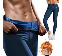 RDX Leggings da Sauna da Donna, Reach Compliant Oeko Tex 100 Certificato, Pantaloni da Donna Tessuto Riscaldato Elasticizzato in PU, Controllo della Pancia, Cerniera Laterale Regolabile a Vita Alta