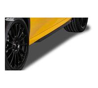 RDX Minigonne Laterali Slim Compatibili con Peugeot 208 II 2019+ (ABS) Nero Lucido
